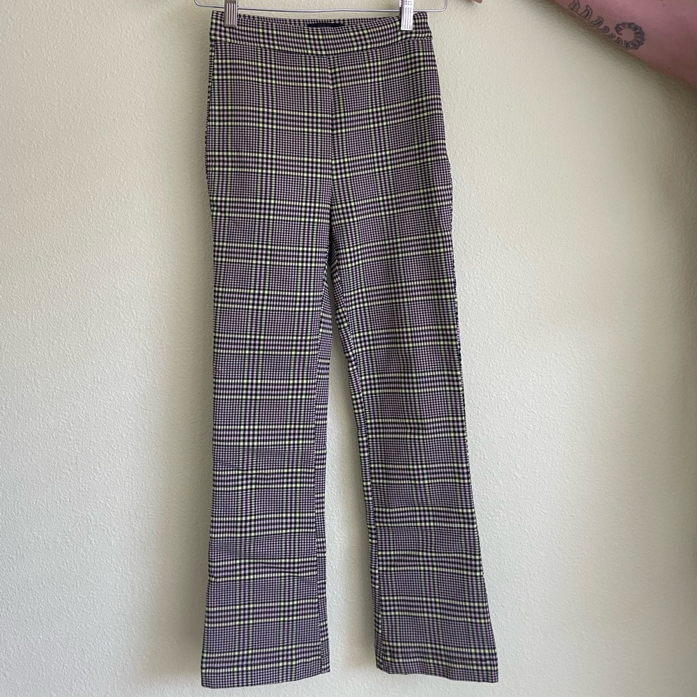 Urban Outfitters Black and Green Plaid Pants XS